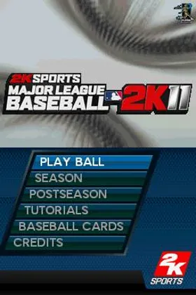 Major League Baseball 2K11 (USA) screen shot title